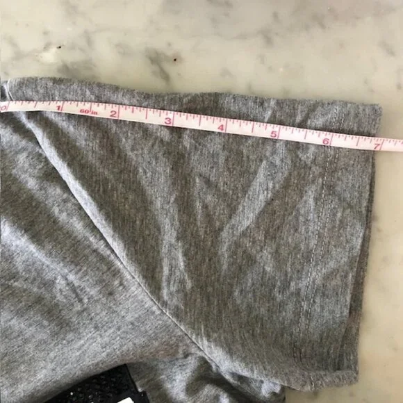 DOLCE & GABBANA V Neck Stud Polka Dot Pocket Gray Cotton Short Sleeve Te… - Picture 14 of 17